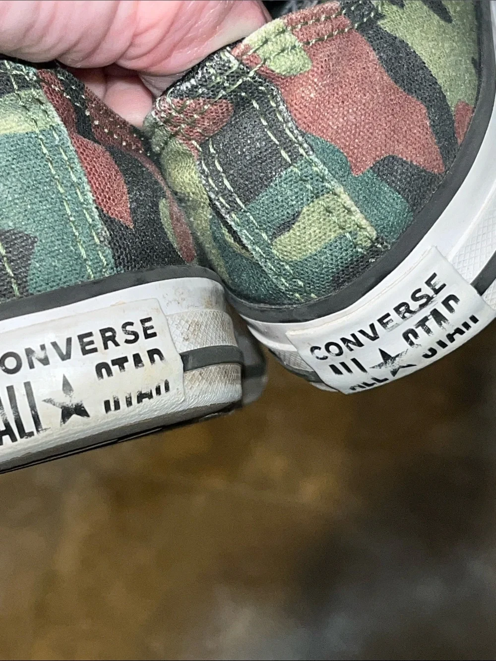 Kids Converse Camouflage Low-Top Sneakers - Green Camo